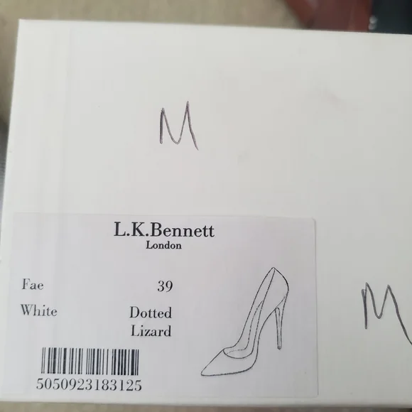L.k. Bennett Elegant White and Black Women's Heels - Picture 3 of 5